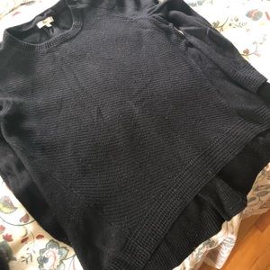 Madewell black sweater w back zipper, size L